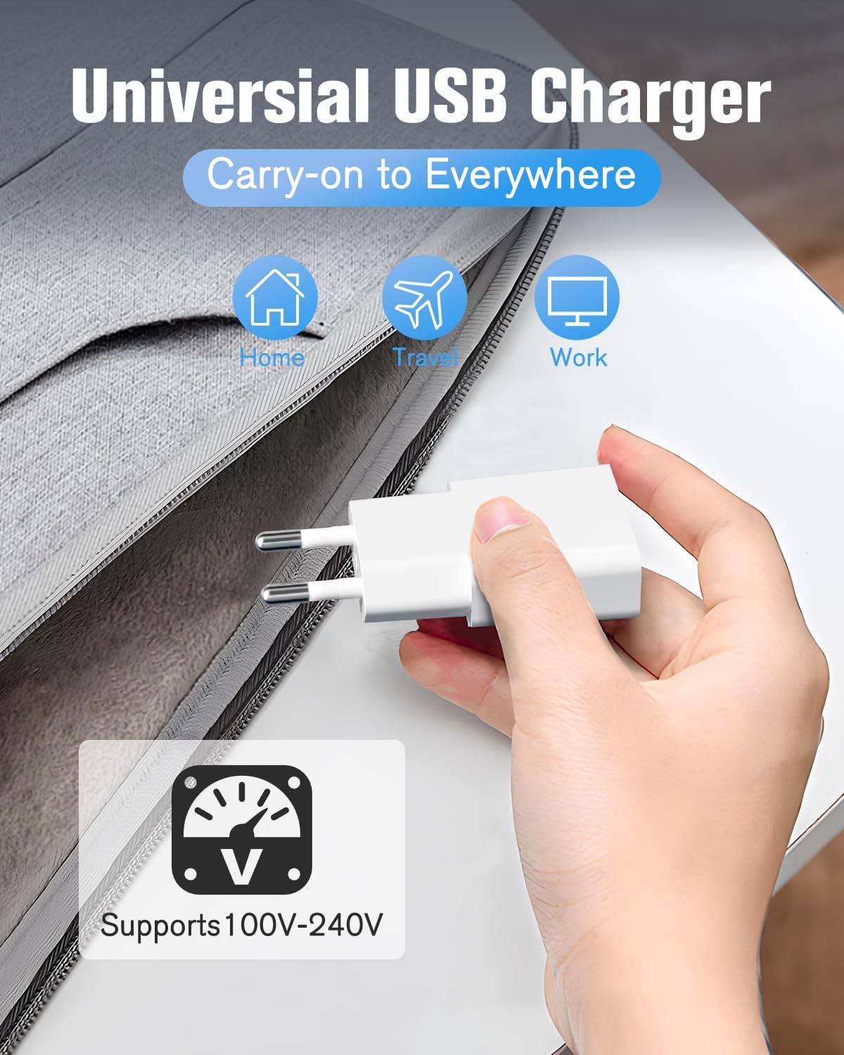 Caricatore Muro USB 5V 1A 2Porte USB C + A Schitec