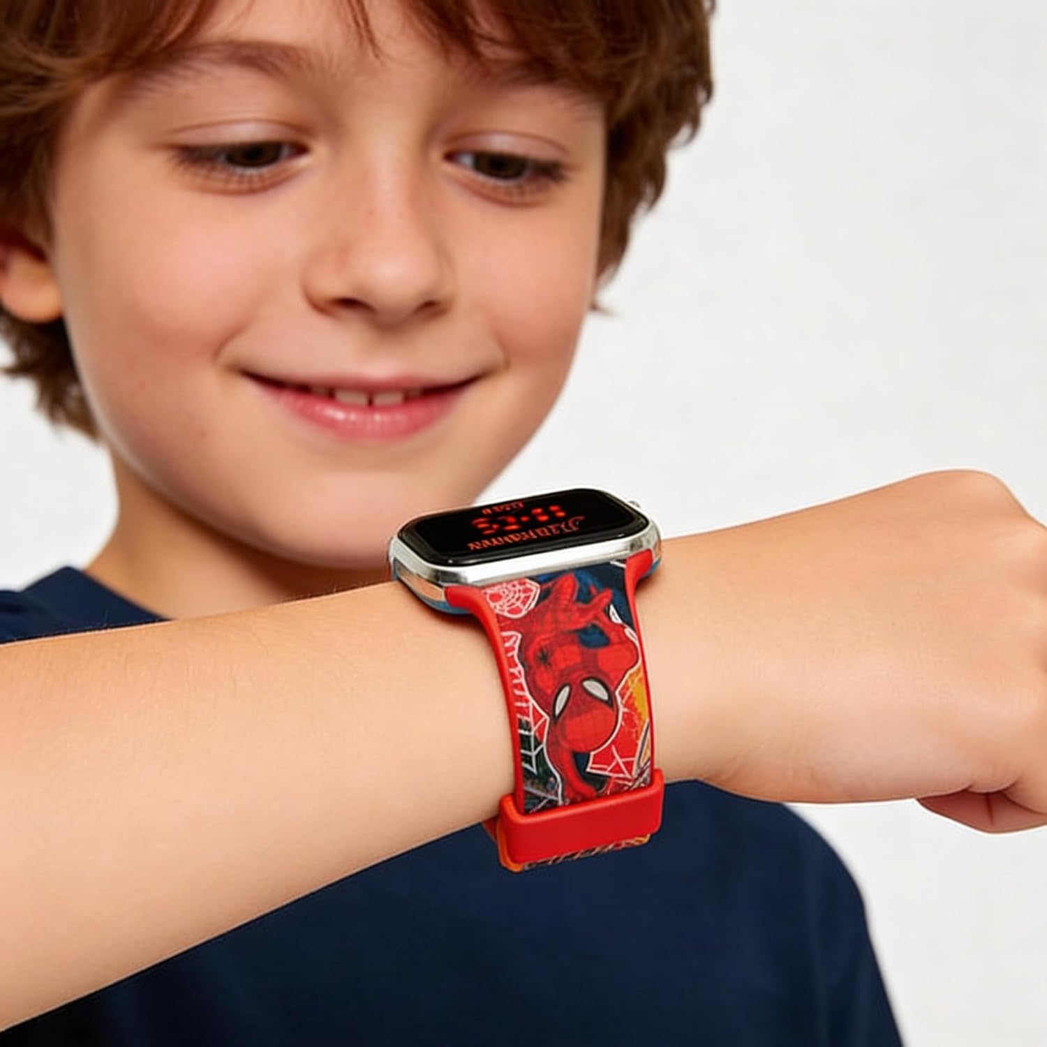 Orologio da Polso Digitale Led Spiderman per Bambino e Bambina Cartoon
