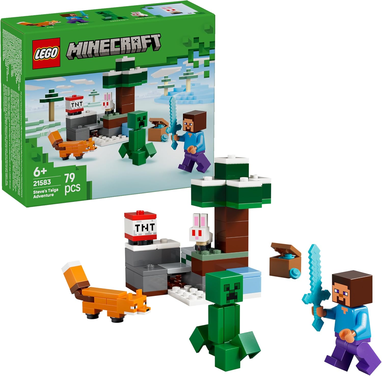 Lego Minecraft 21583 Avventura di Steve nella taiga