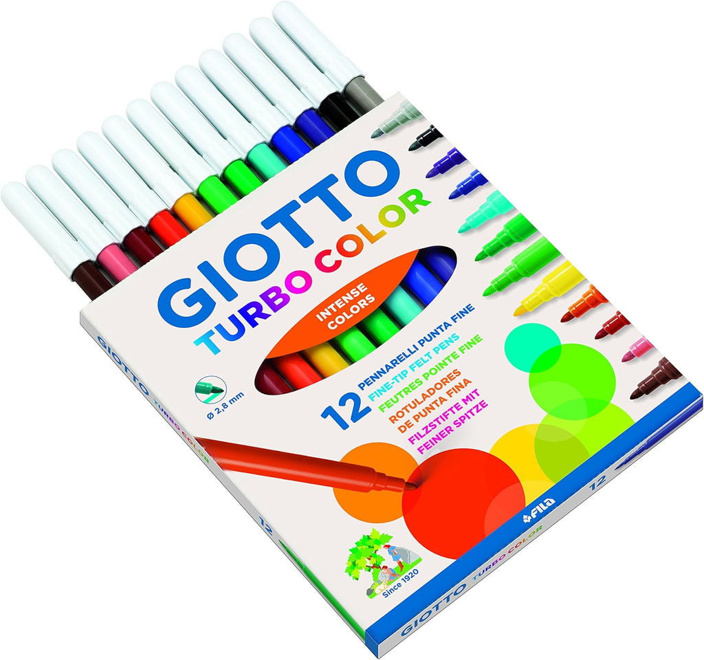 Turbocolor 12pz Pennarelli punta fine Giotto