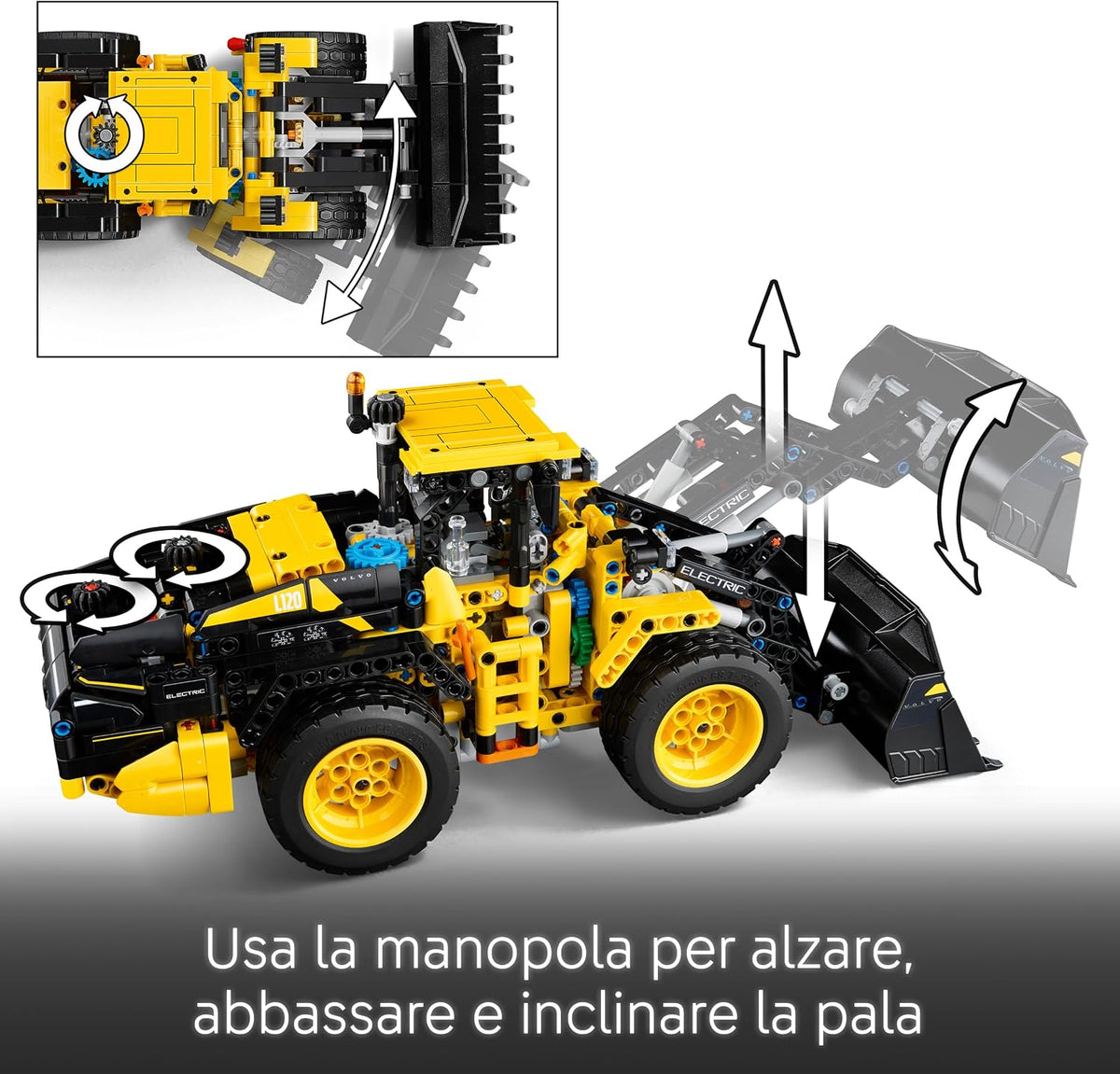 LEGO Technic 42209 Pala gommata Volvo L120 Electric