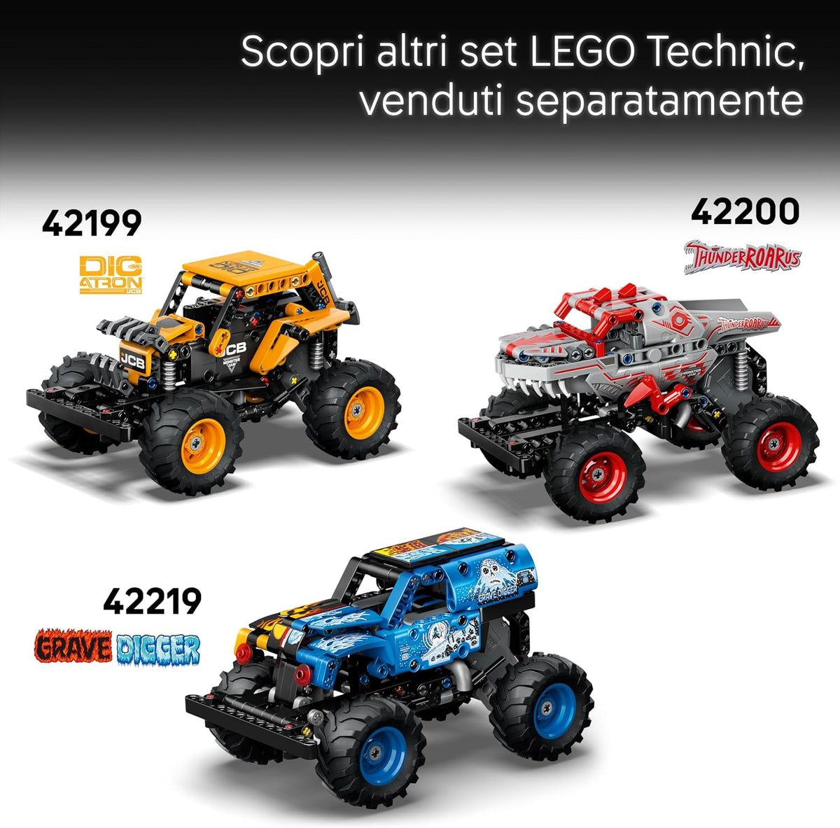 Lego Technic 42220 Monster Jam Sparkle Smash a retrocarica