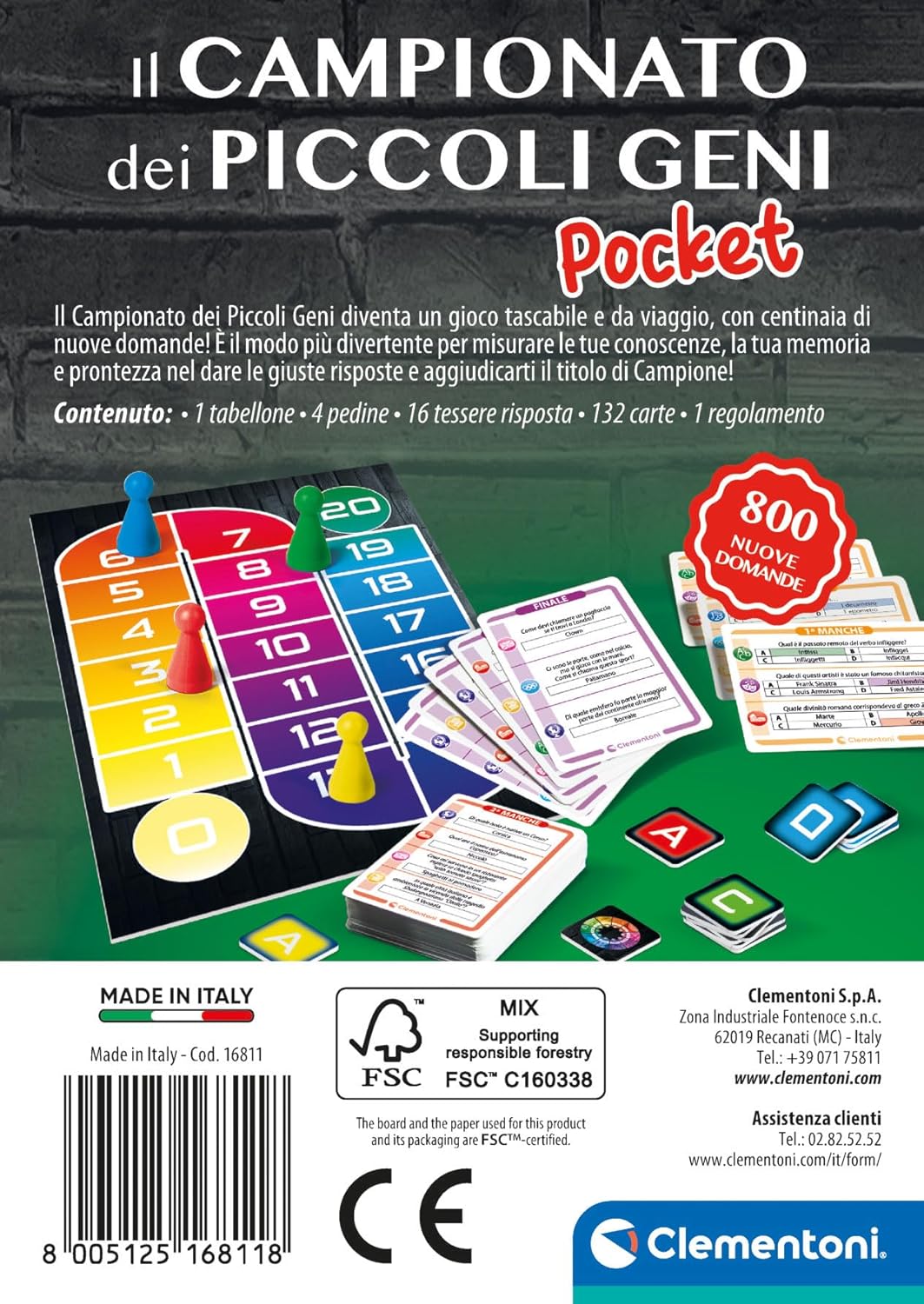 Il Campionato dei Piccoli Geni Pocket Mazzo Di Carte Da Gioco Clementoni