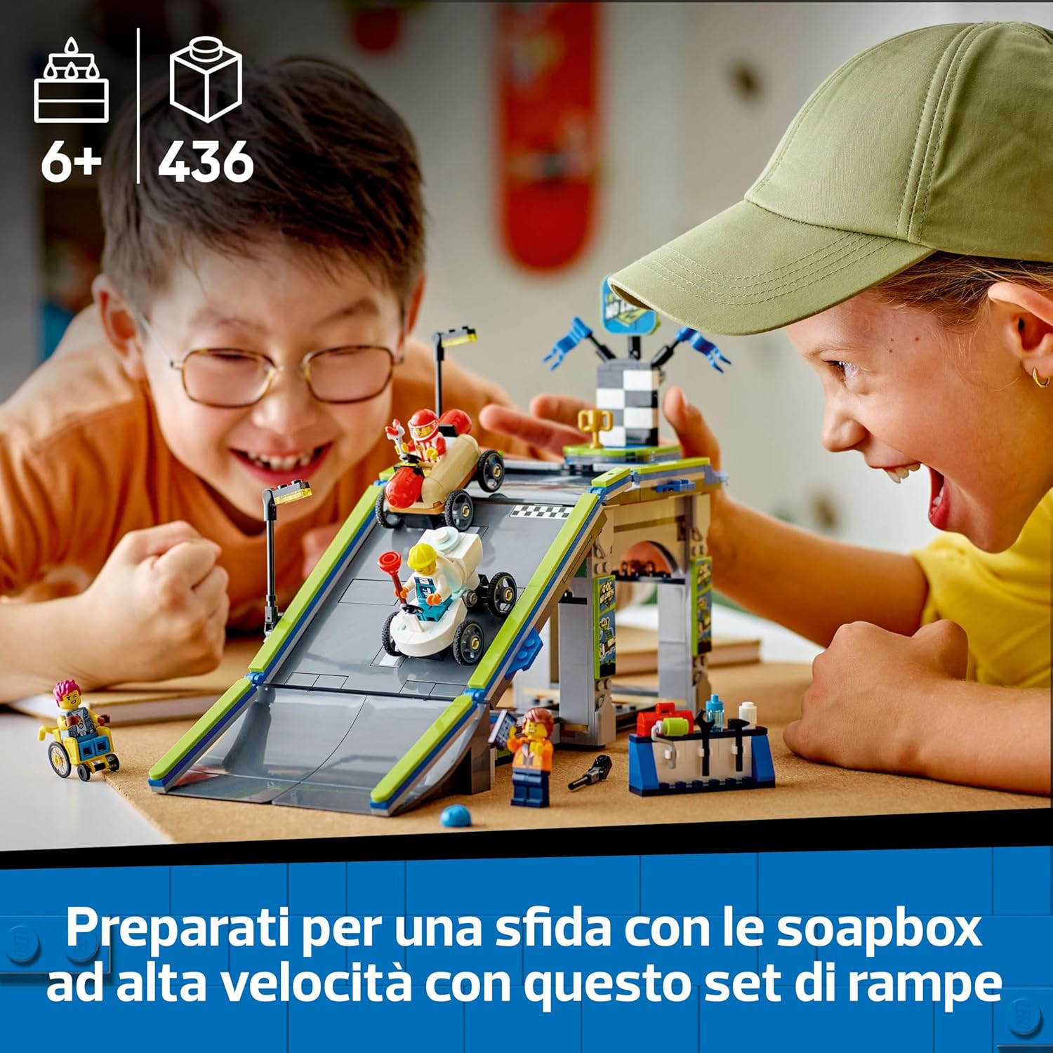 Lego City 60460 Nessun Limite: gara sulla pista a rampe