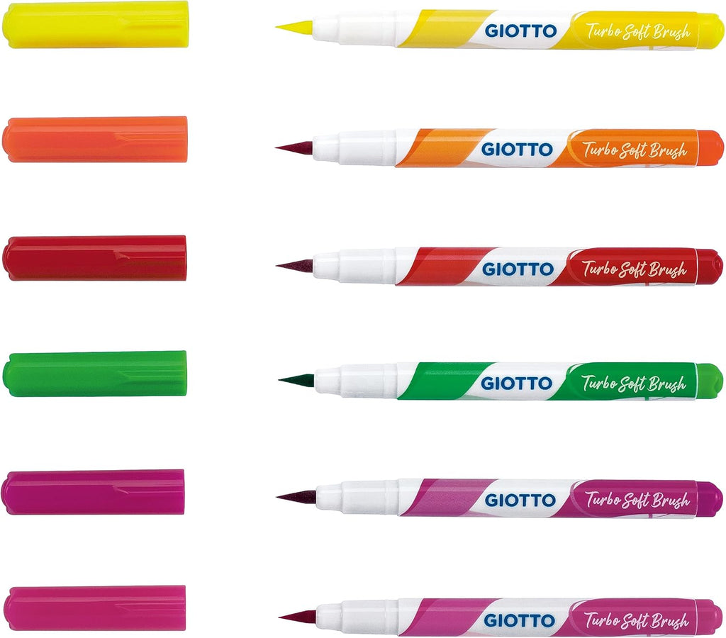 Turbo Fluo Brush Pen 6z pennarelli colorati Giotto