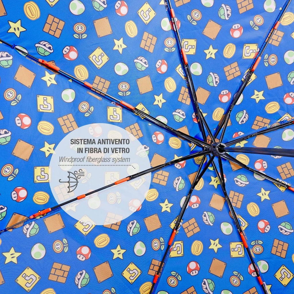 Ombrello Pieghevole Bambino Super Mario Perletti