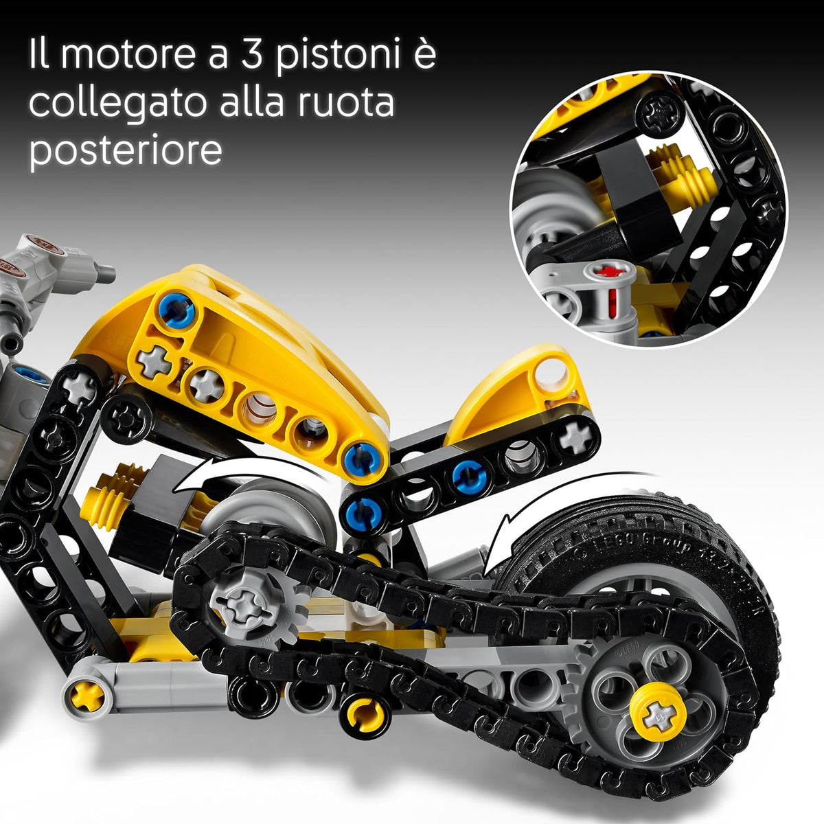 Lego Technic 42225 Moto Gialla