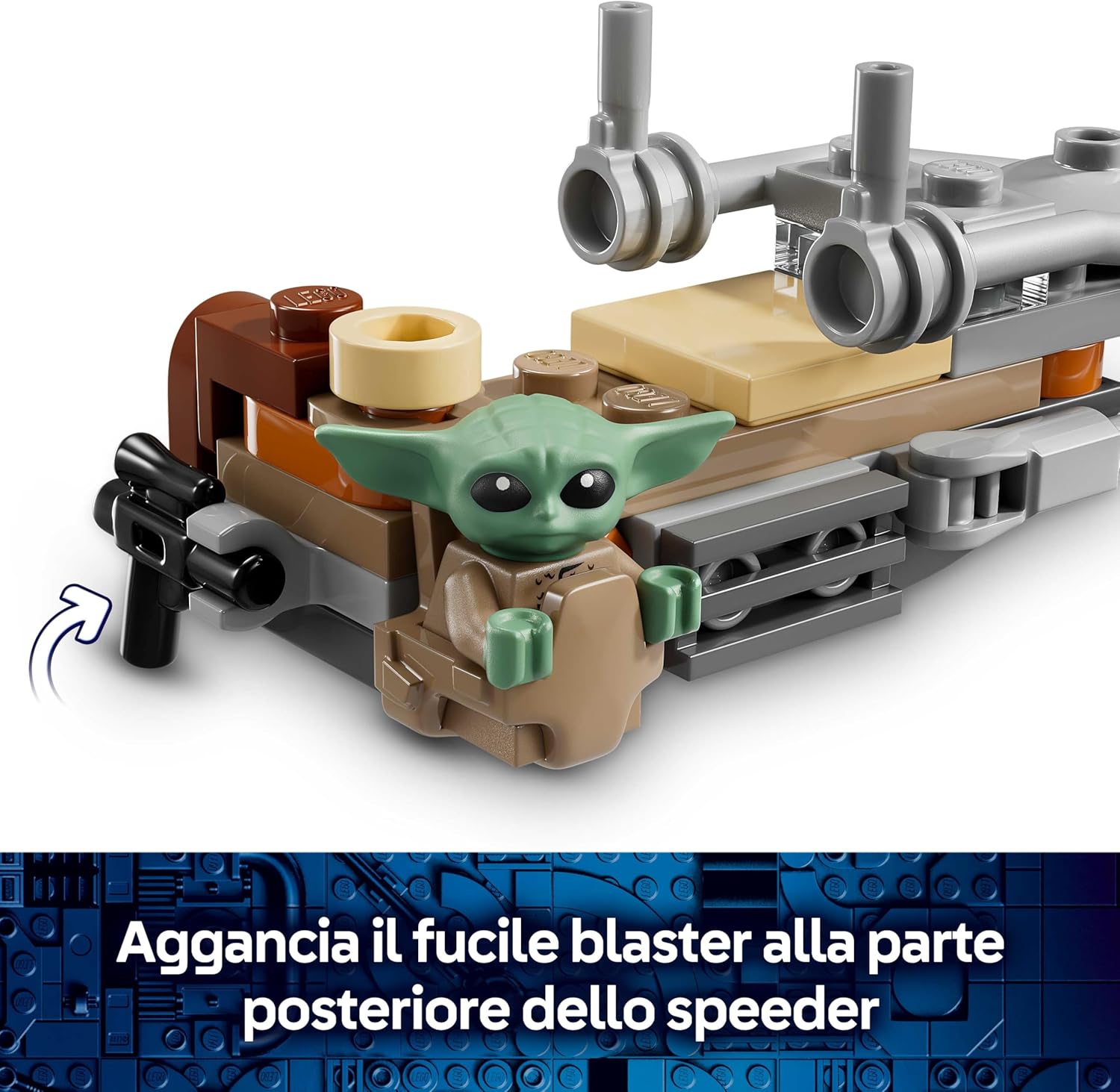 Lego Star Wars 75436 Speeder bike del mandaloriano e di Grogu