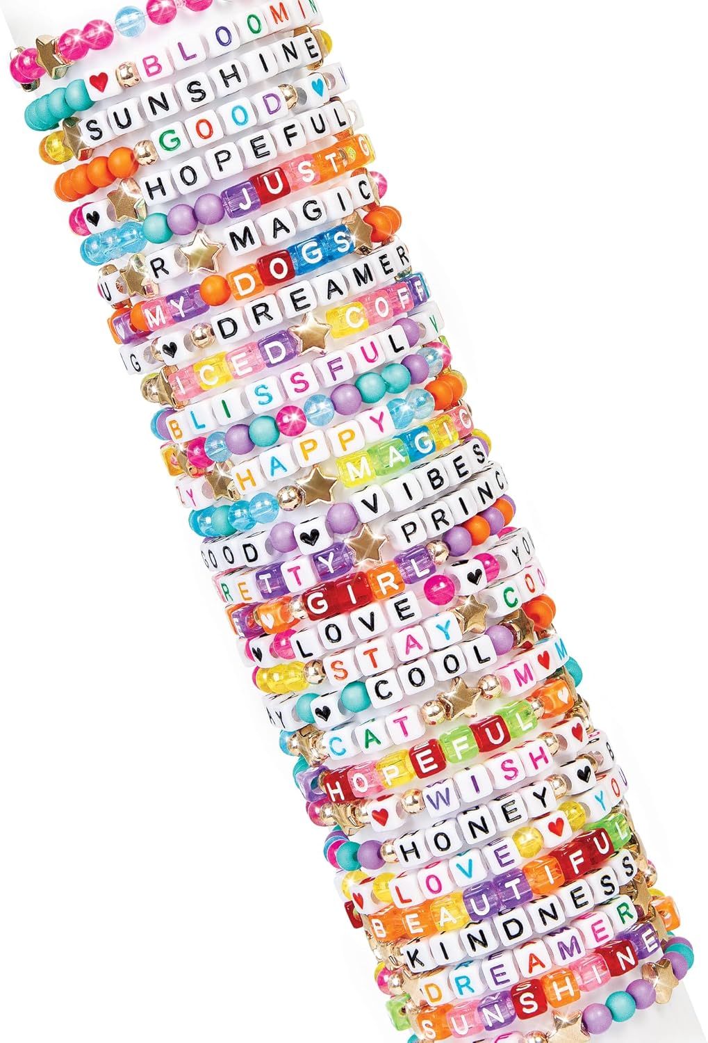 Set Braccialetti con Perline Alfabeto Make It Real