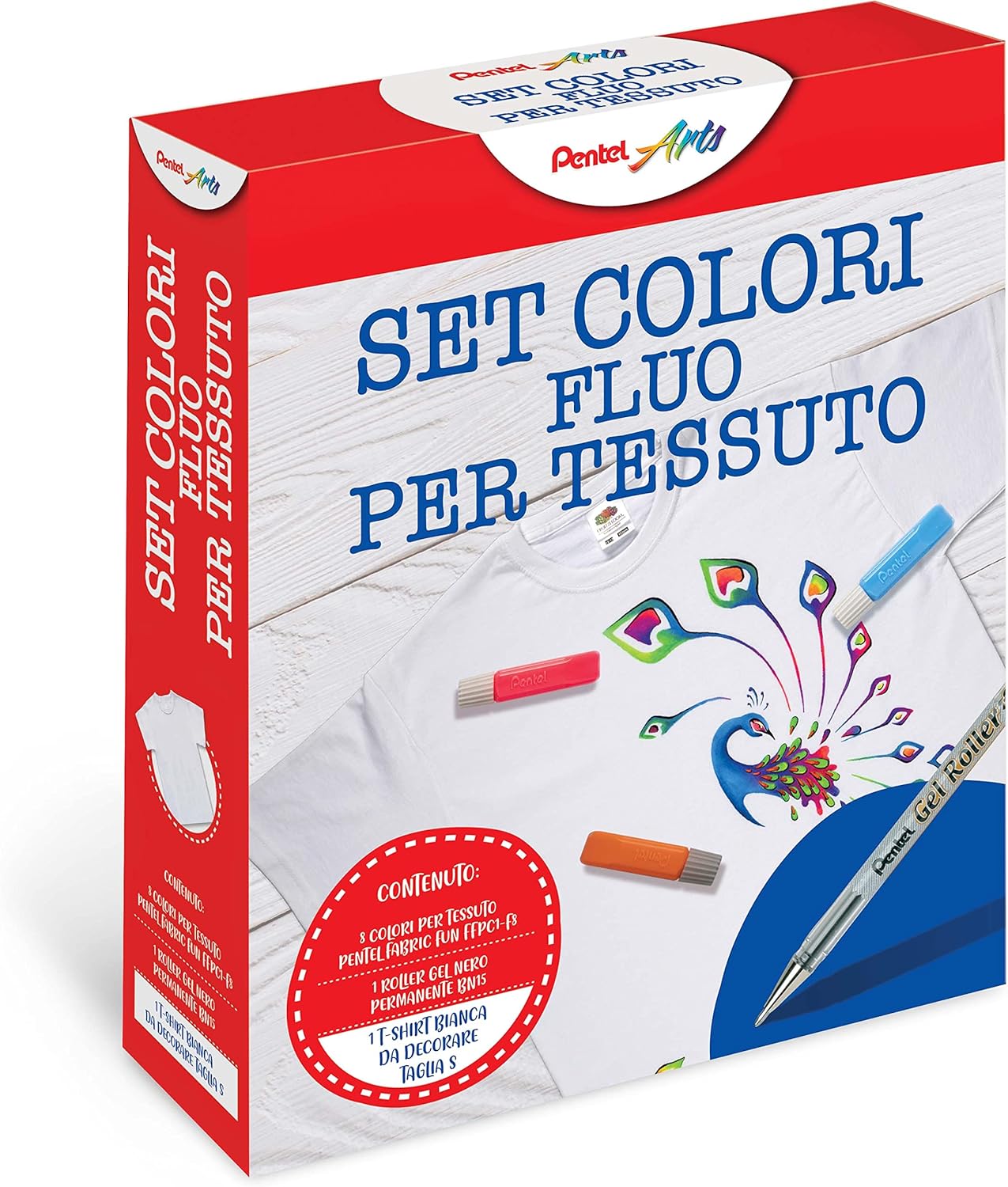 Set creativo per Tessuto fluo Pentel