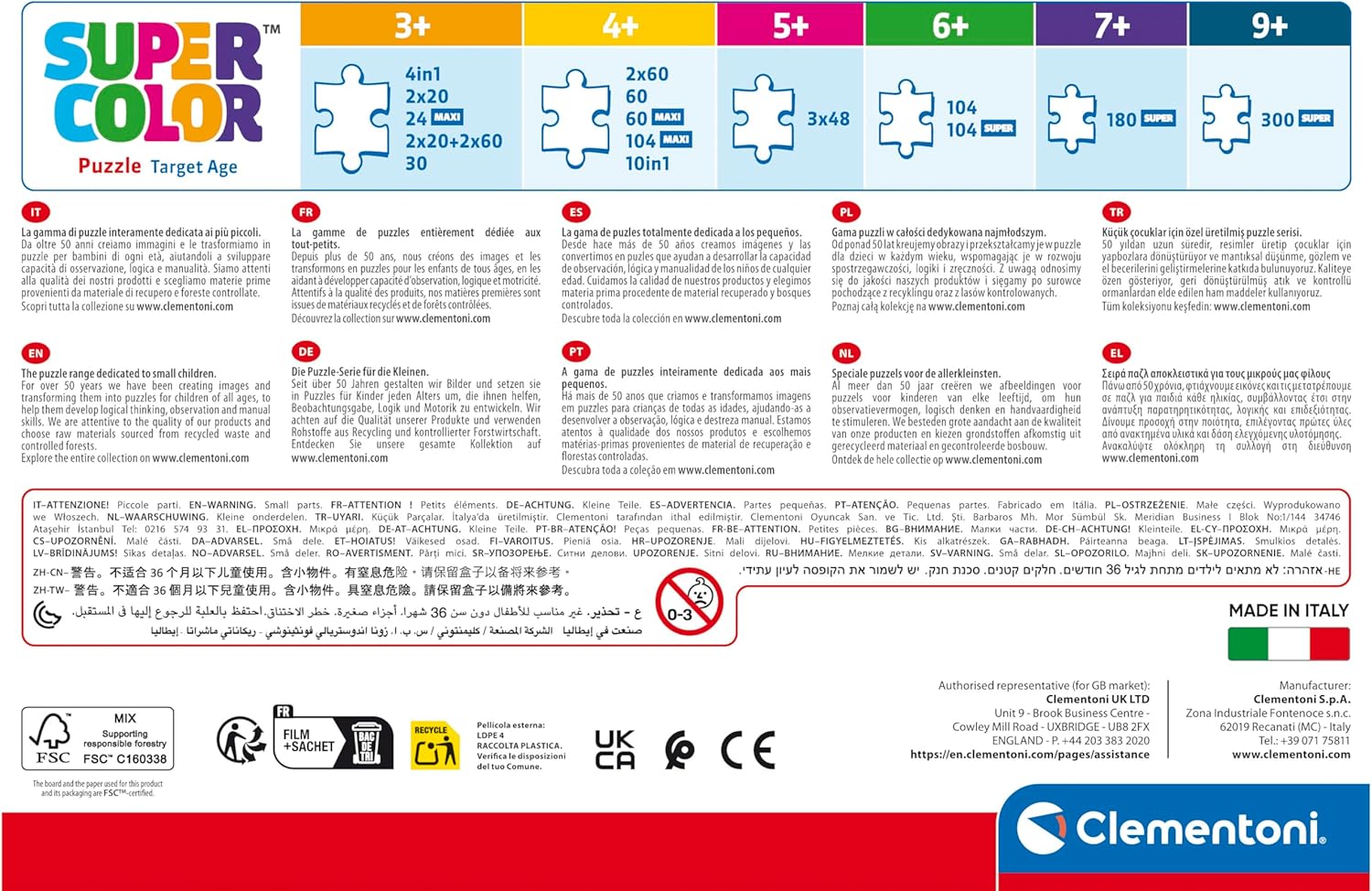 Puzzle Personaggi Disney Frozen per Bambini 3x48 Pezzi Clementoni
