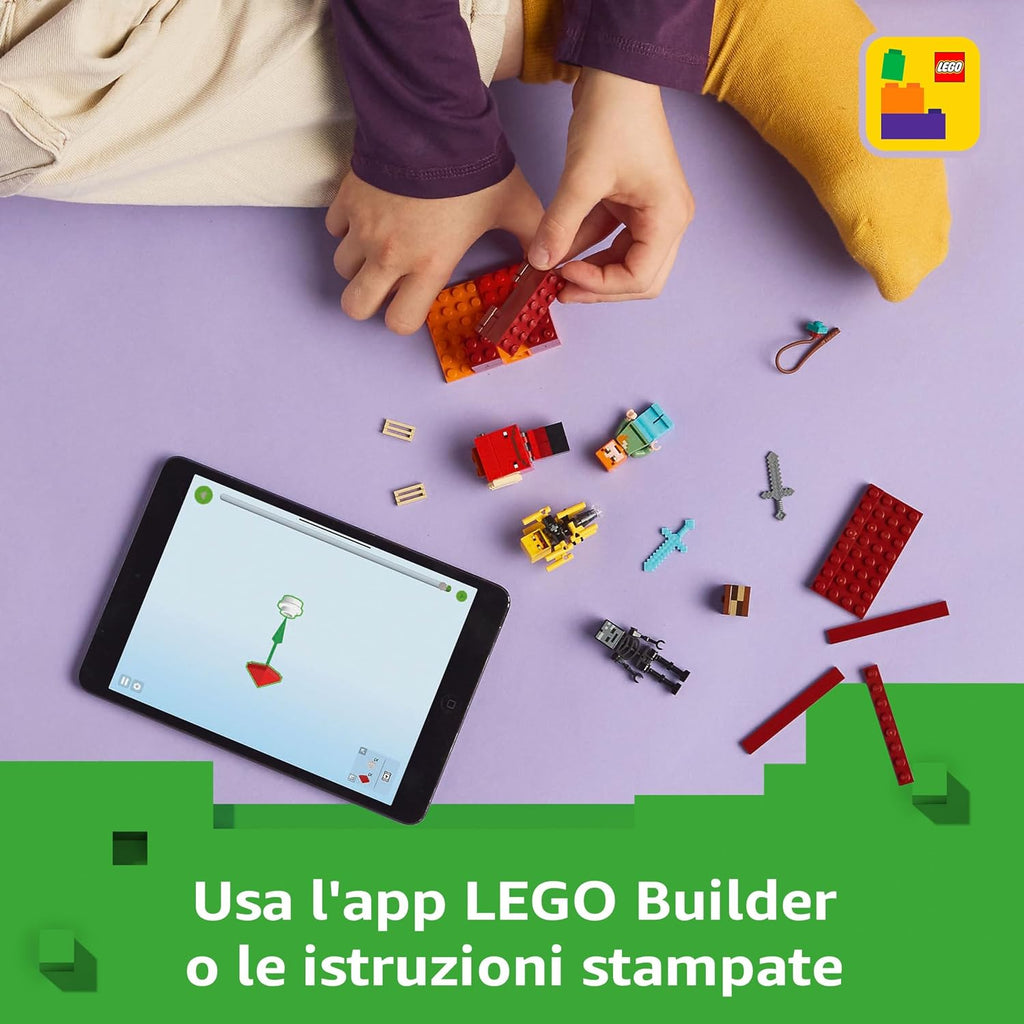Lego 21266 Minecraft Battaglia nella lava del Nether