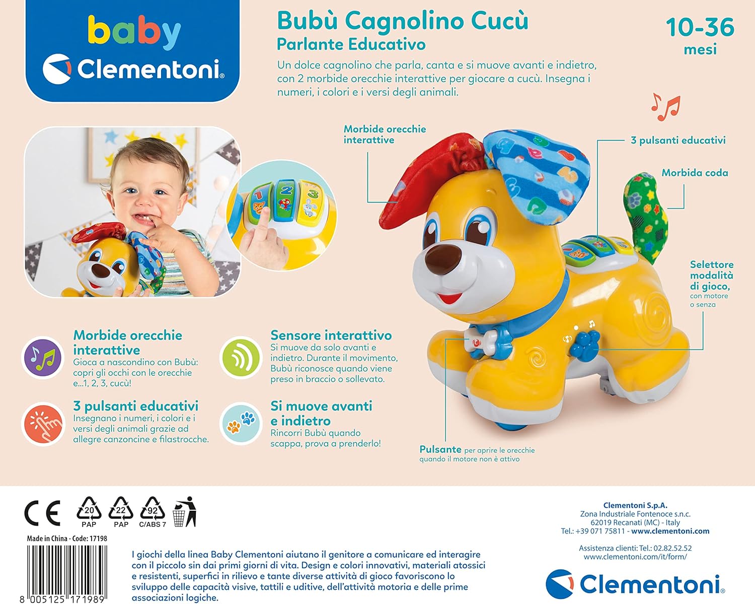 Bubù Cagnolino Cucù baby Clementoni