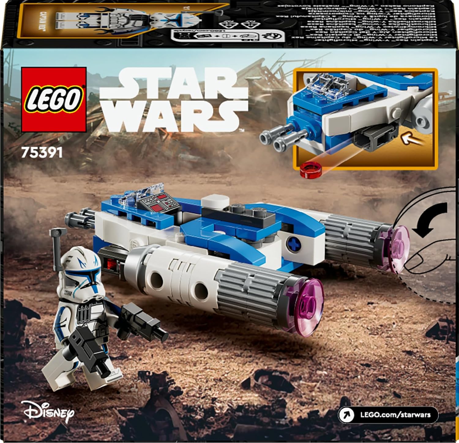 Lego Star Wars 75391 Microfighter Y-Wing di Captain Rex