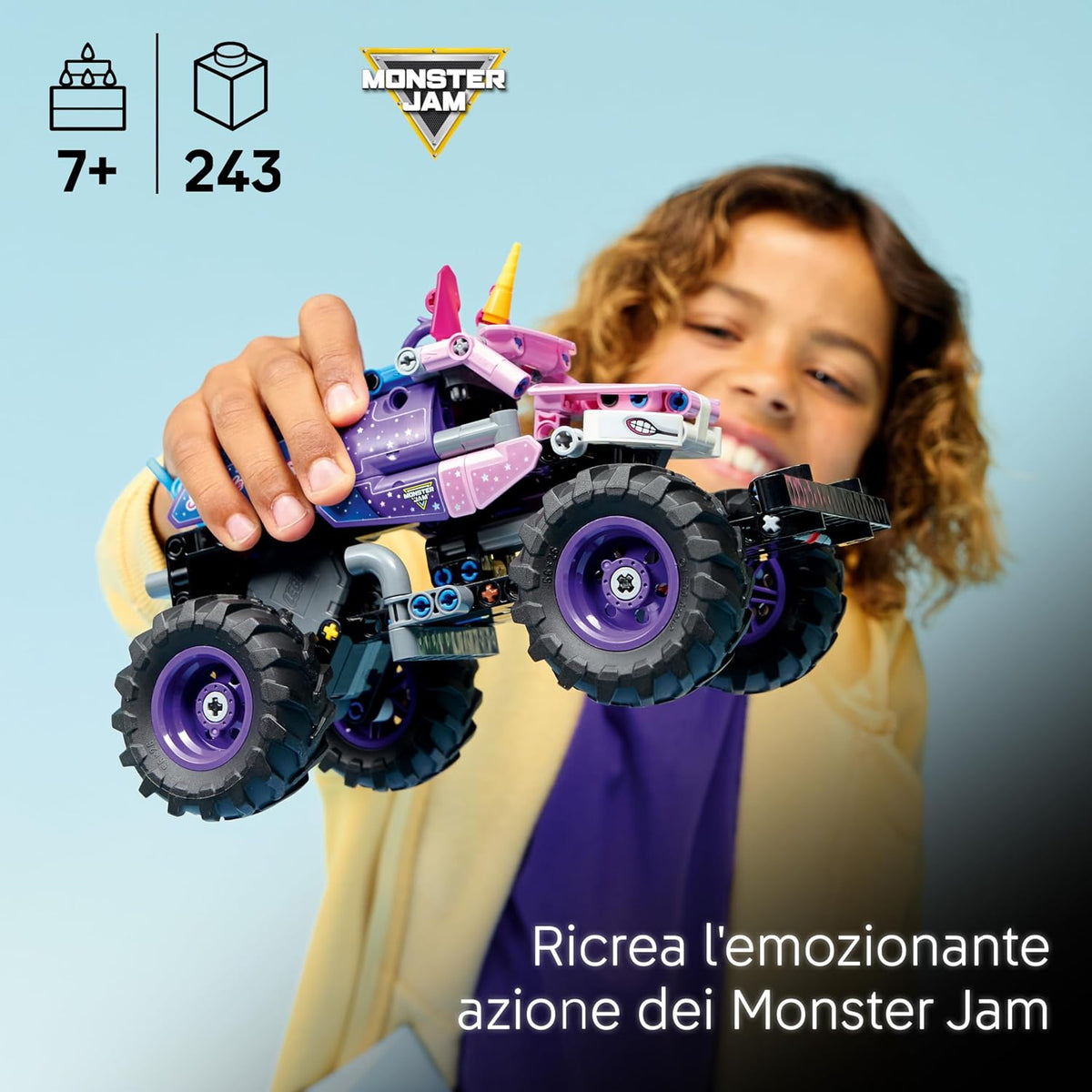 Lego Technic 42220 Monster Jam Sparkle Smash a retrocarica