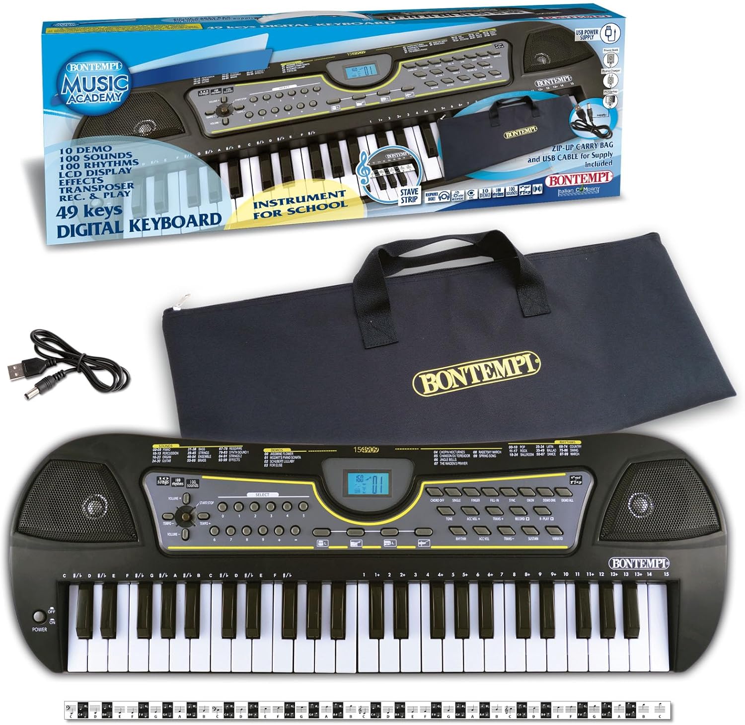 MelodyTouch Tastiera Digitale a 49tasti Bontempi