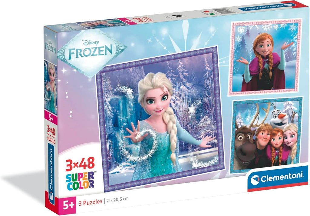 Puzzle Personaggi Disney Frozen per Bambini 3x48 Pezzi Clementoni