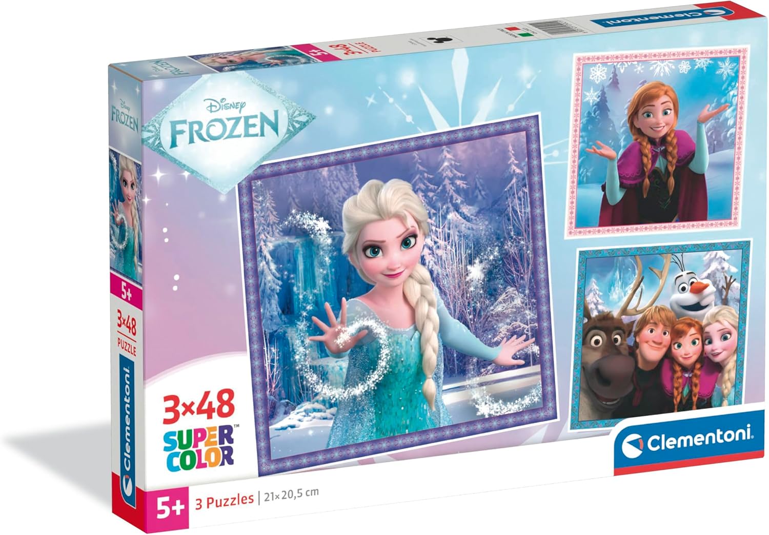 Puzzle Personaggi Disney Frozen per Bambini 3x48 Pezzi Clementoni