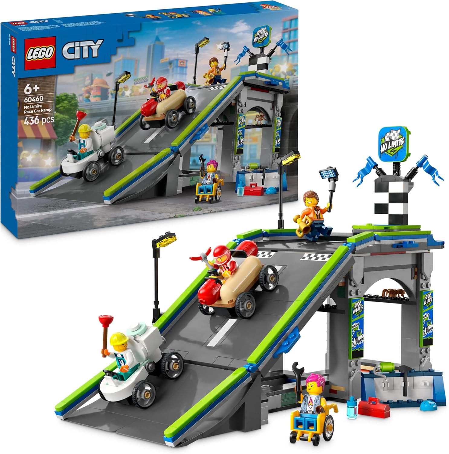 Lego City 60460 Nessun Limite: gara sulla pista a rampe