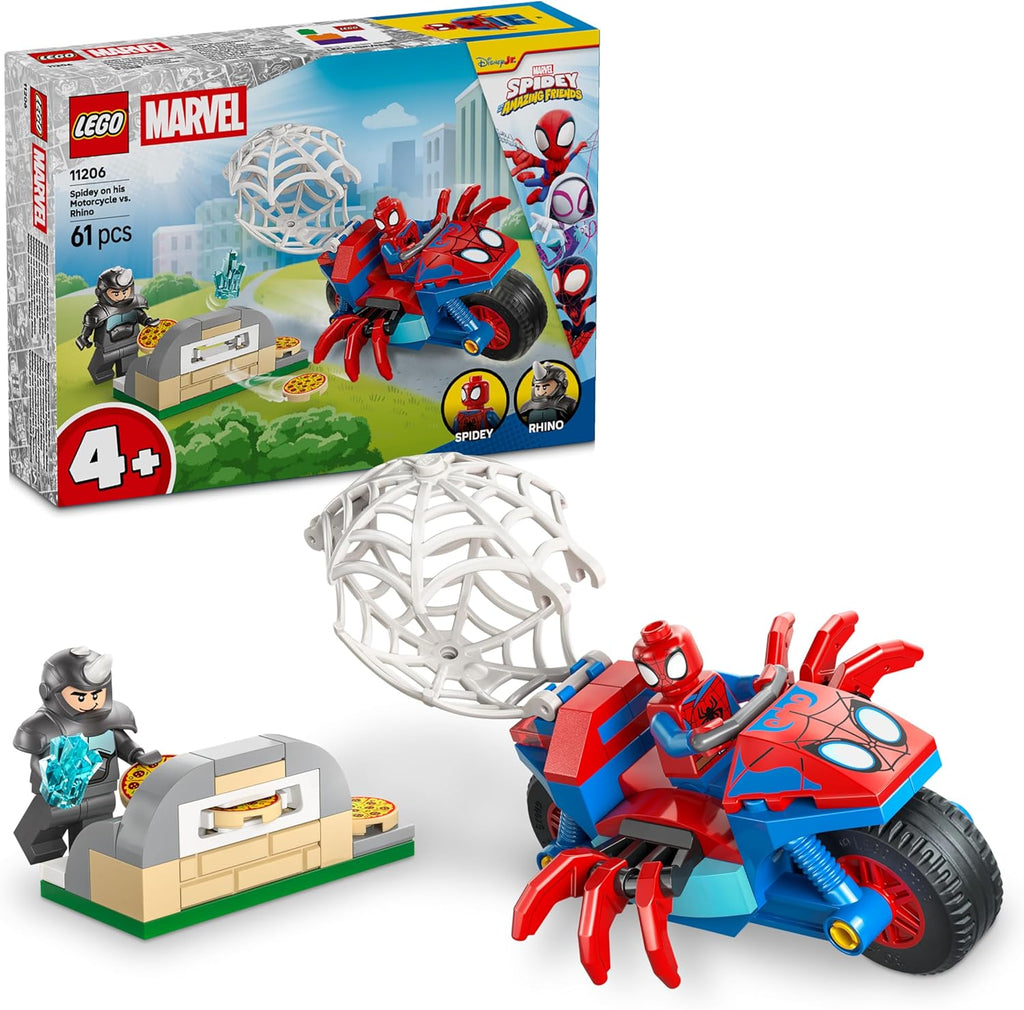 Lego Marvel 11206 Spidey sulla moto contro Rhino