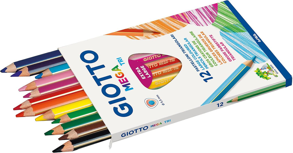 Mega-Tri Matite Pastelloni Colorati 12pz Giotto