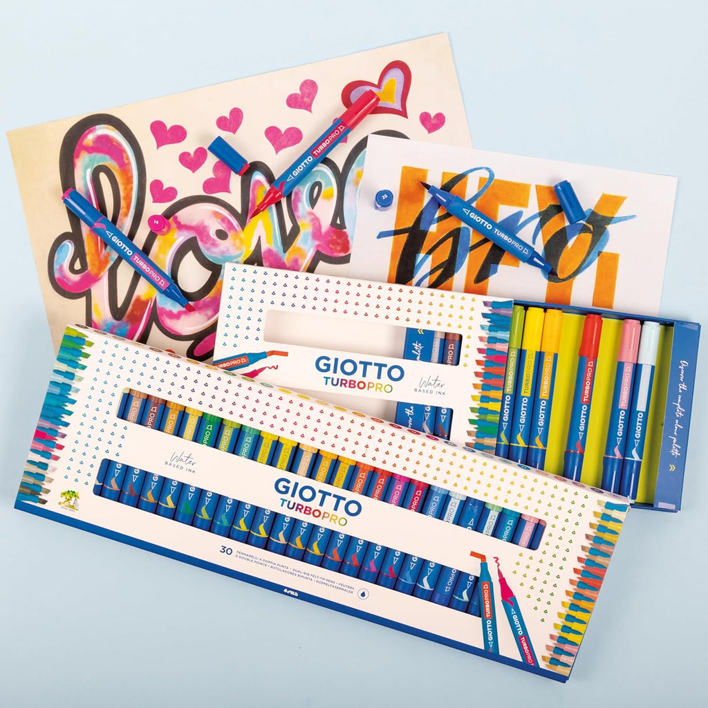 Pennarelli Turbo Pro 10pz colori forti Giotto