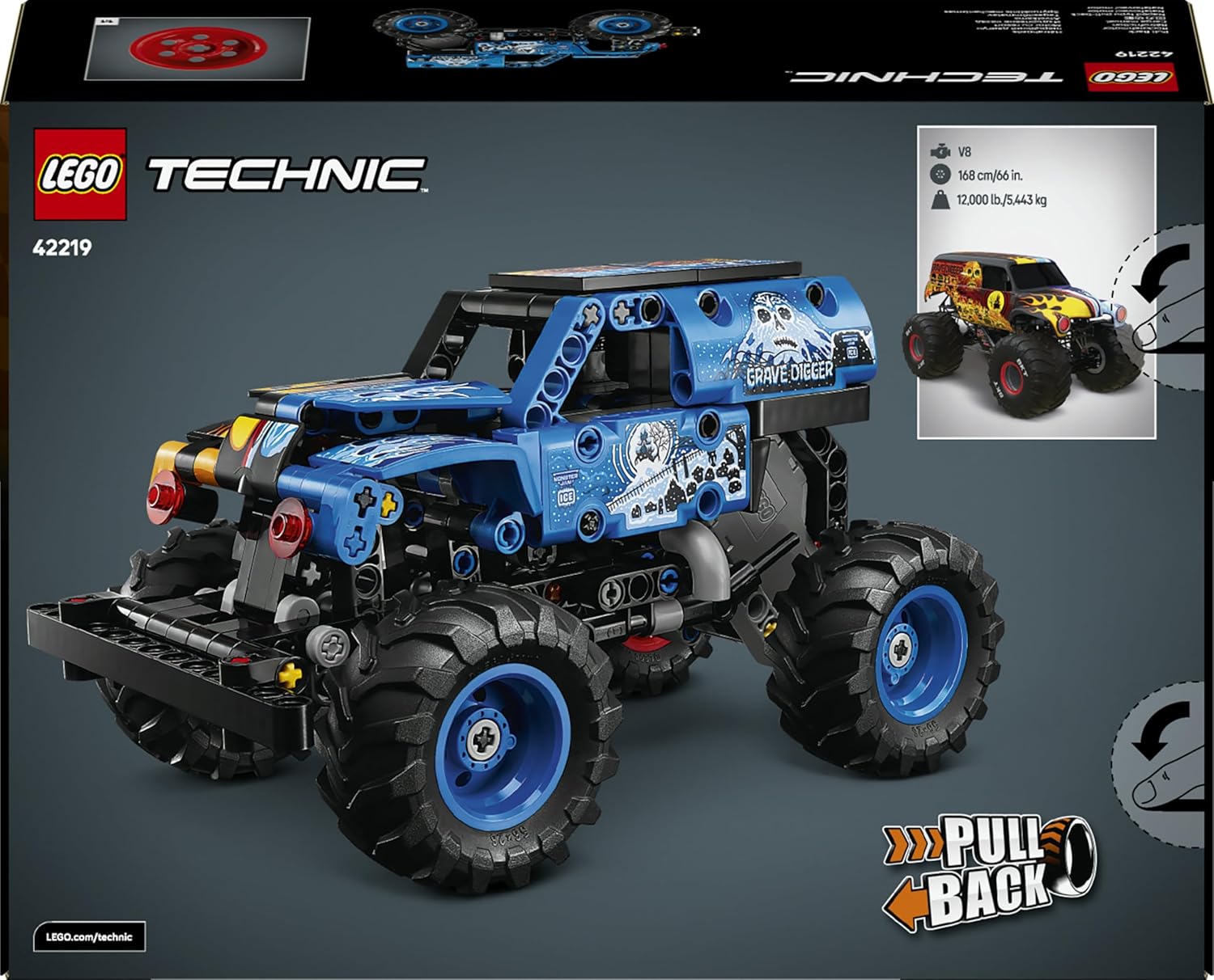Lego Technic 42219 Monster Jam Grave Digger Fire and Ice