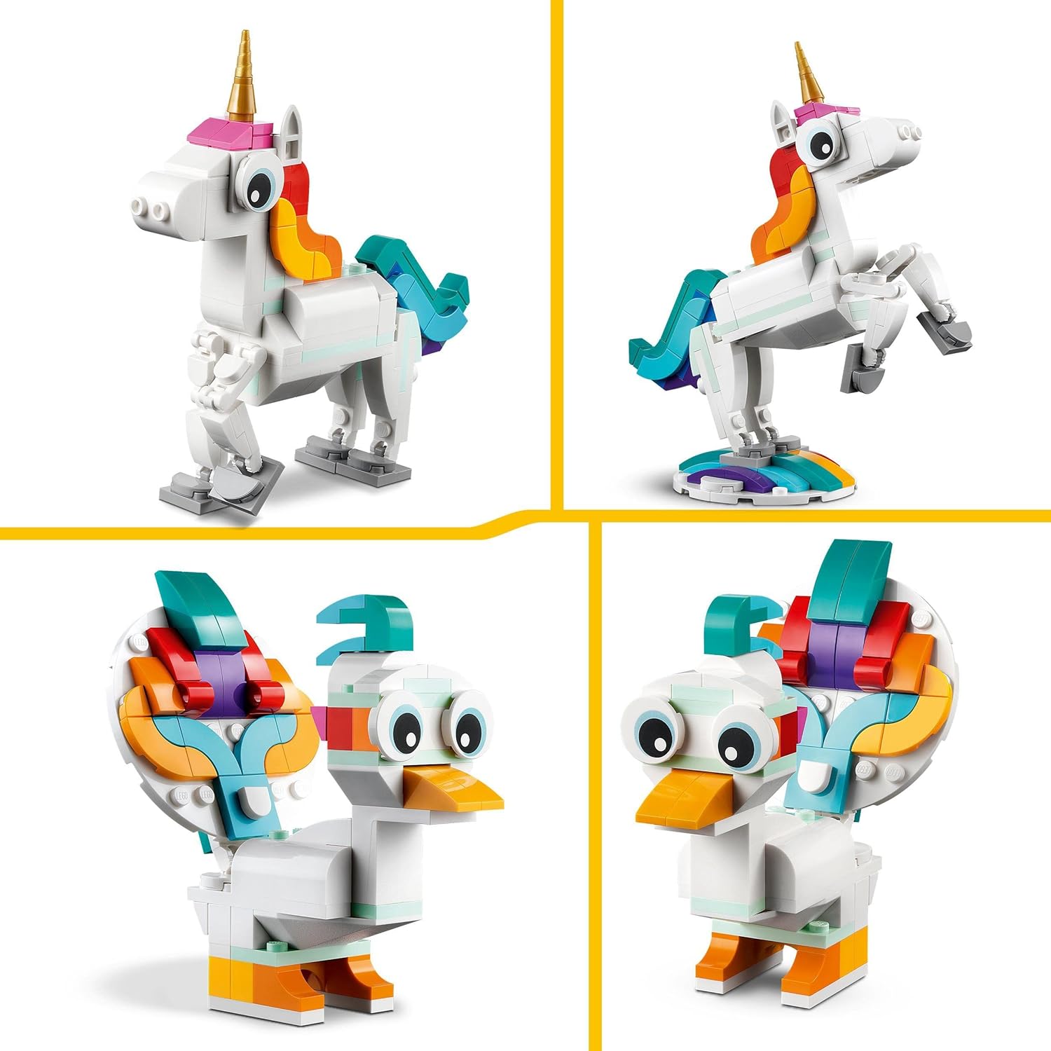 Lego Creator 31140 unicorno magico con arcobaleno