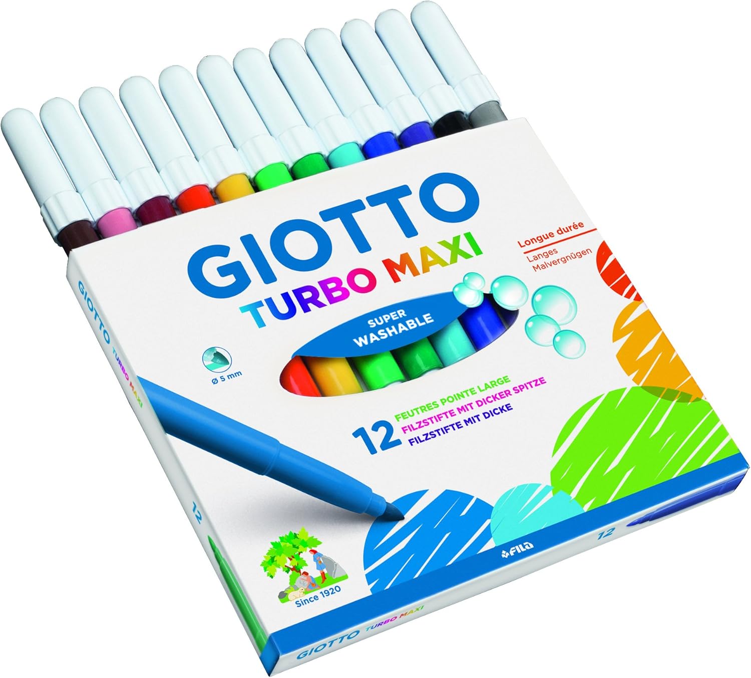 Turbo Maxi 12pz Pennarelli punta grossa Giotto