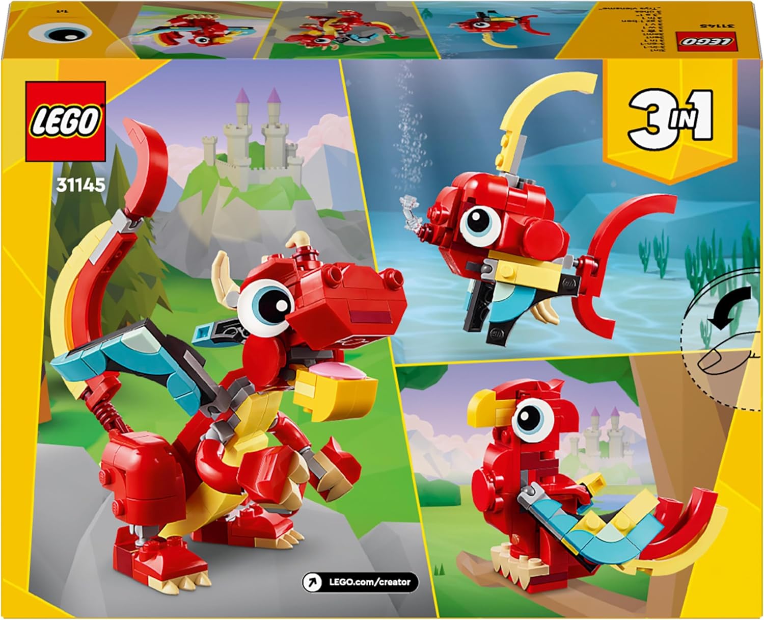 Lego Creator 31145 drago rosso