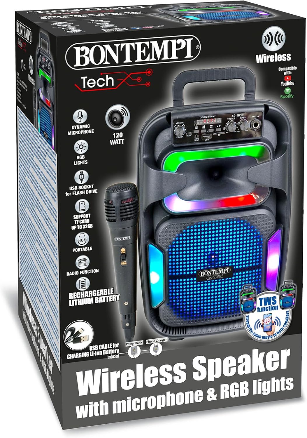 Speaker Wireless Amplificatore con Microfono Bontempi