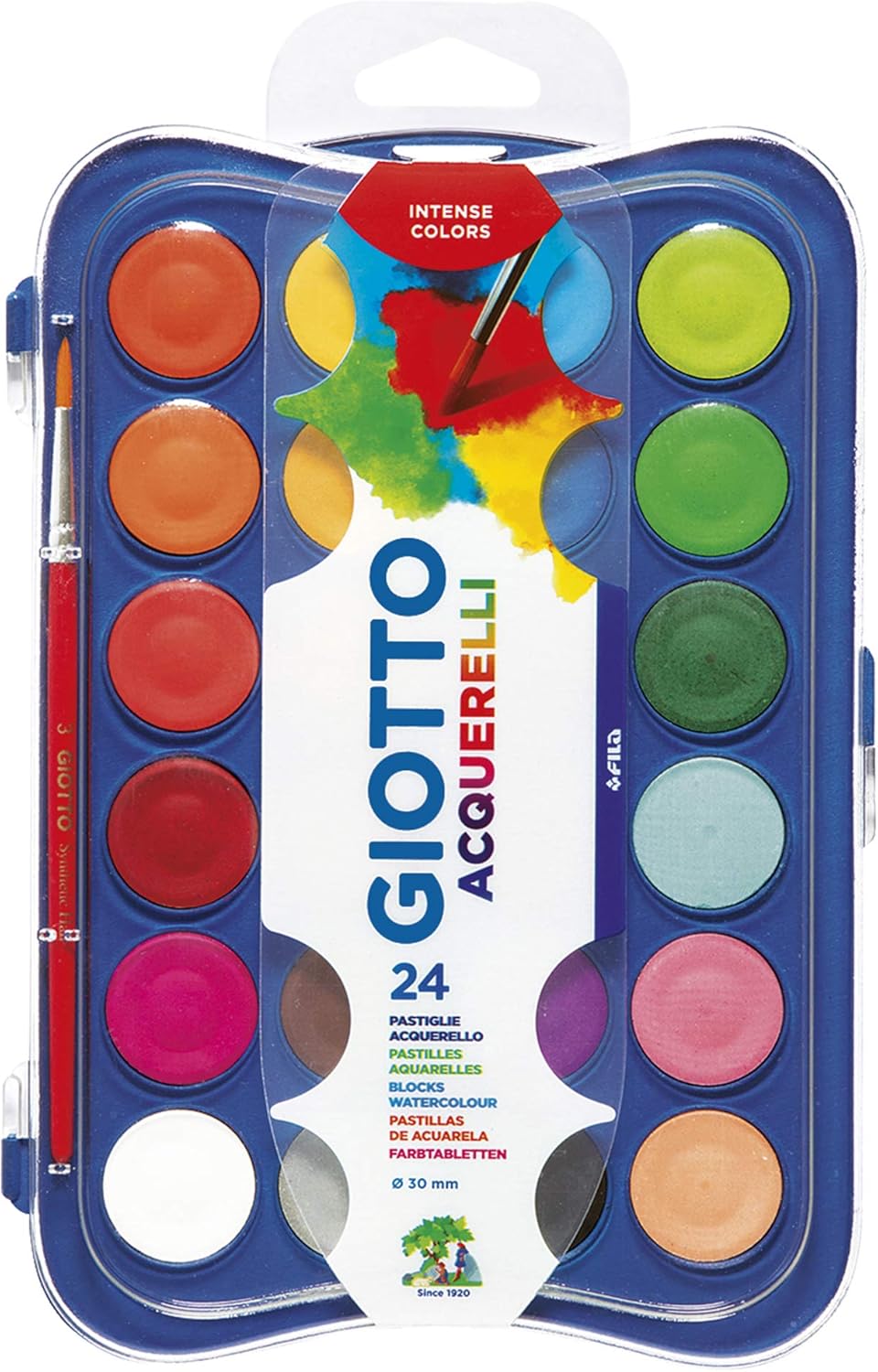 Acquerelli Tempere Ad Acquerello 24 colori Giotto