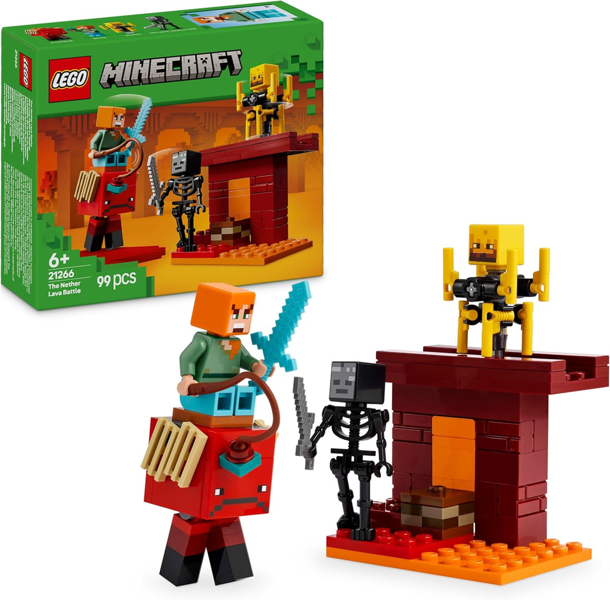 Lego 21266 Minecraft Battaglia nella lava del Nether