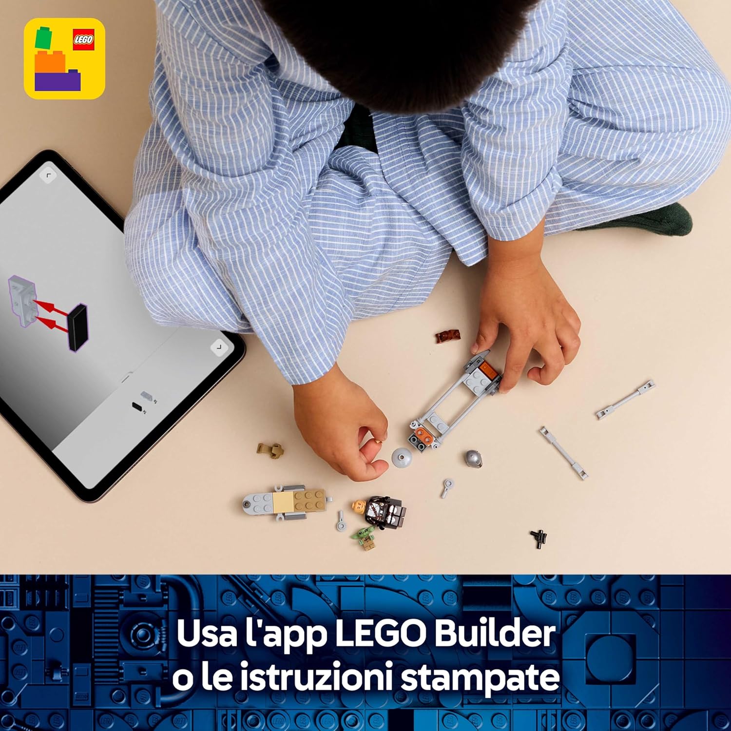 Lego Star Wars 75436 Speeder bike del mandaloriano e di Grogu