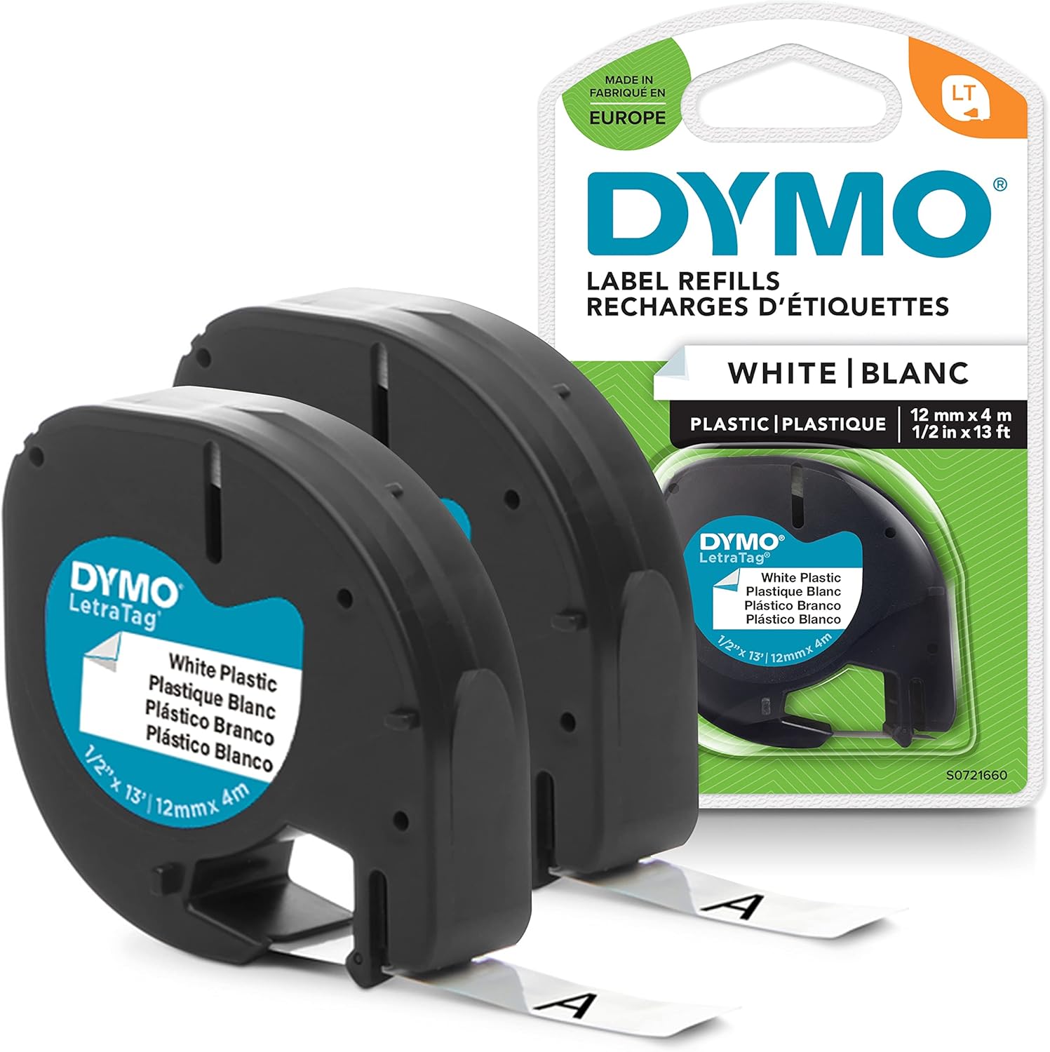 Nastro per etichette Bianco Plastica Dymo Letratag