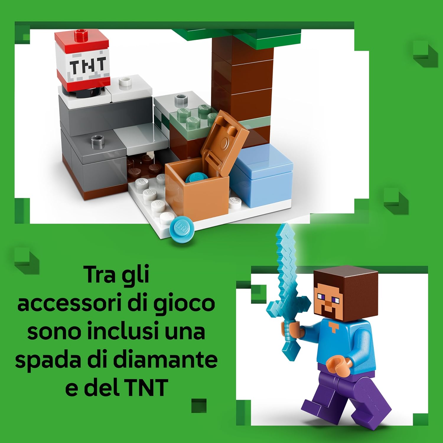 Lego Minecraft 21583 Avventura di Steve nella taiga