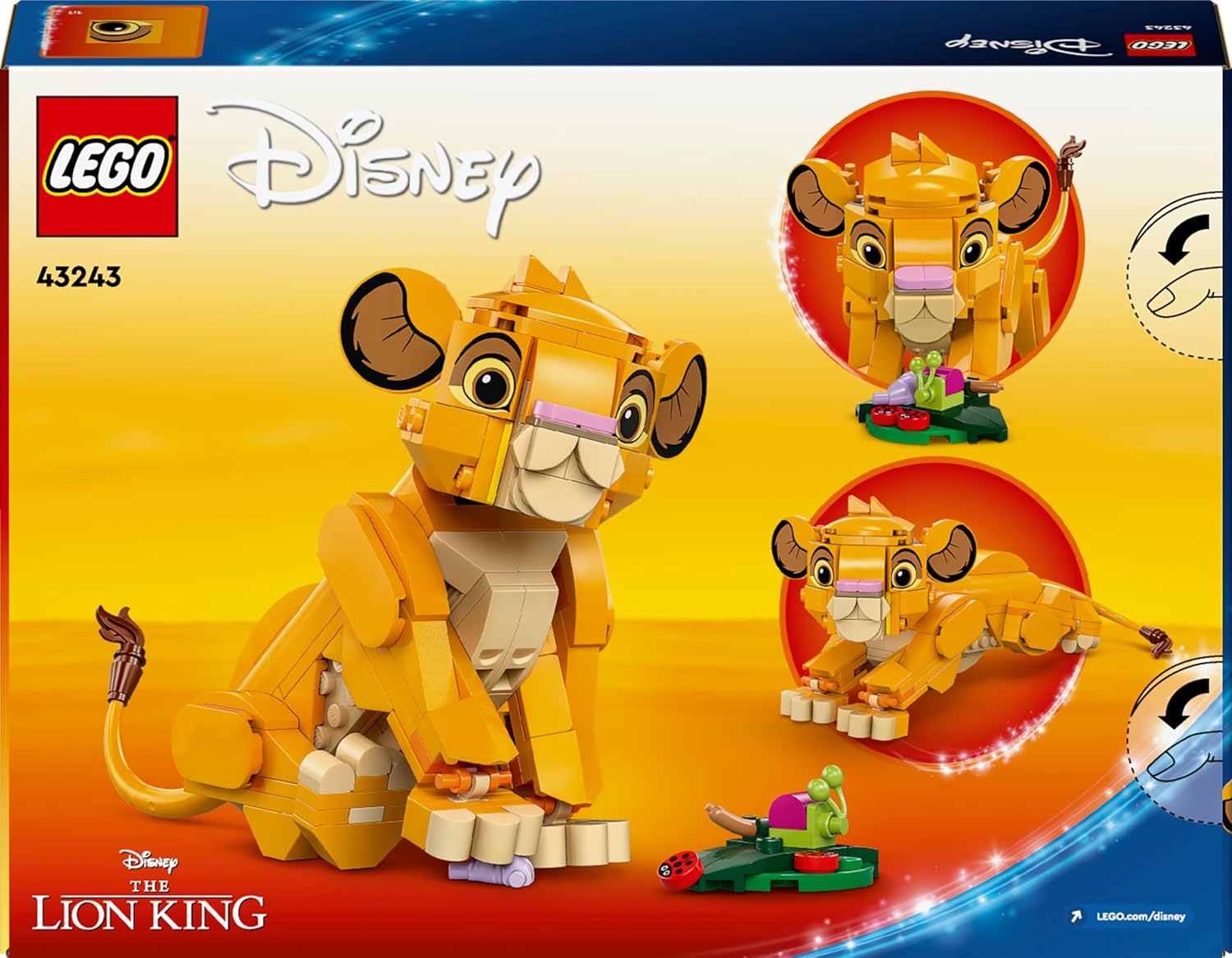 Lego Disney 43243 Simba, il cucciolo del Re Leone