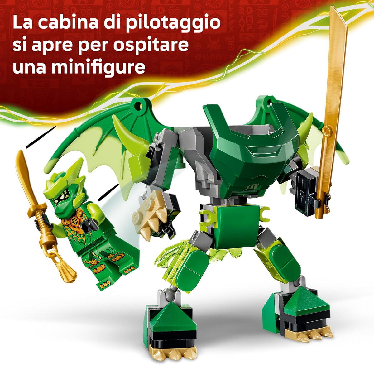 Lego Ninjago 71862 Battle Pack Mech Drago di Lloyd
