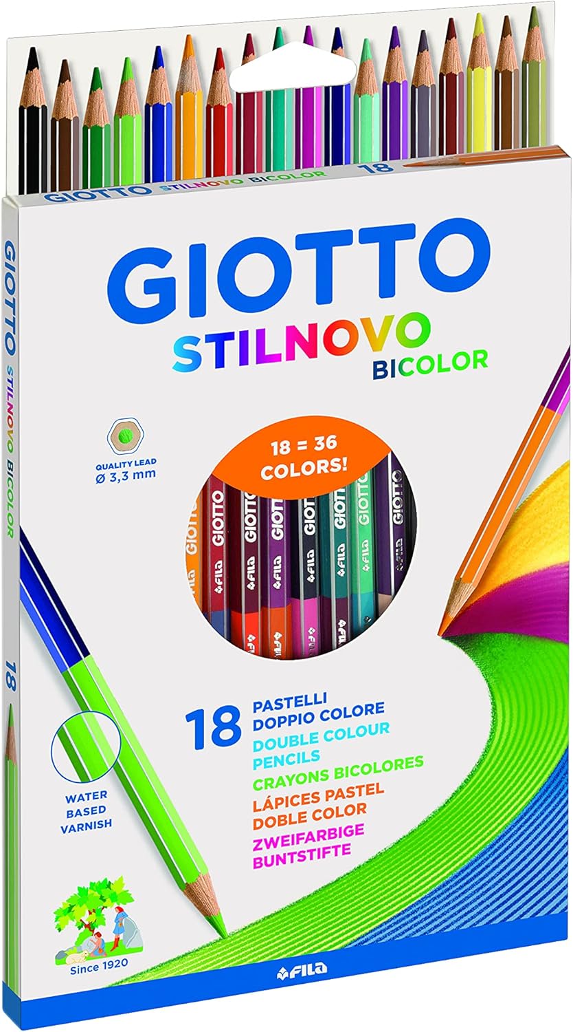 Stilnovo Bicolor 18pz matite Pastelli Giotto