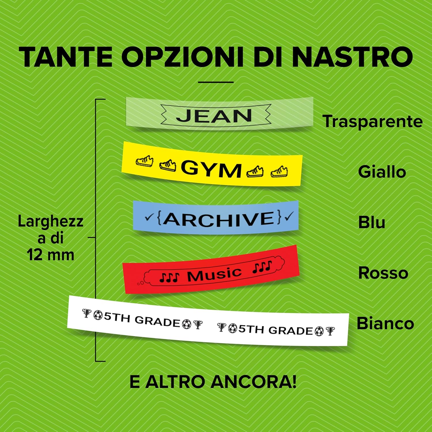 Nastro per etichette Bianco Plastica Dymo Letratag