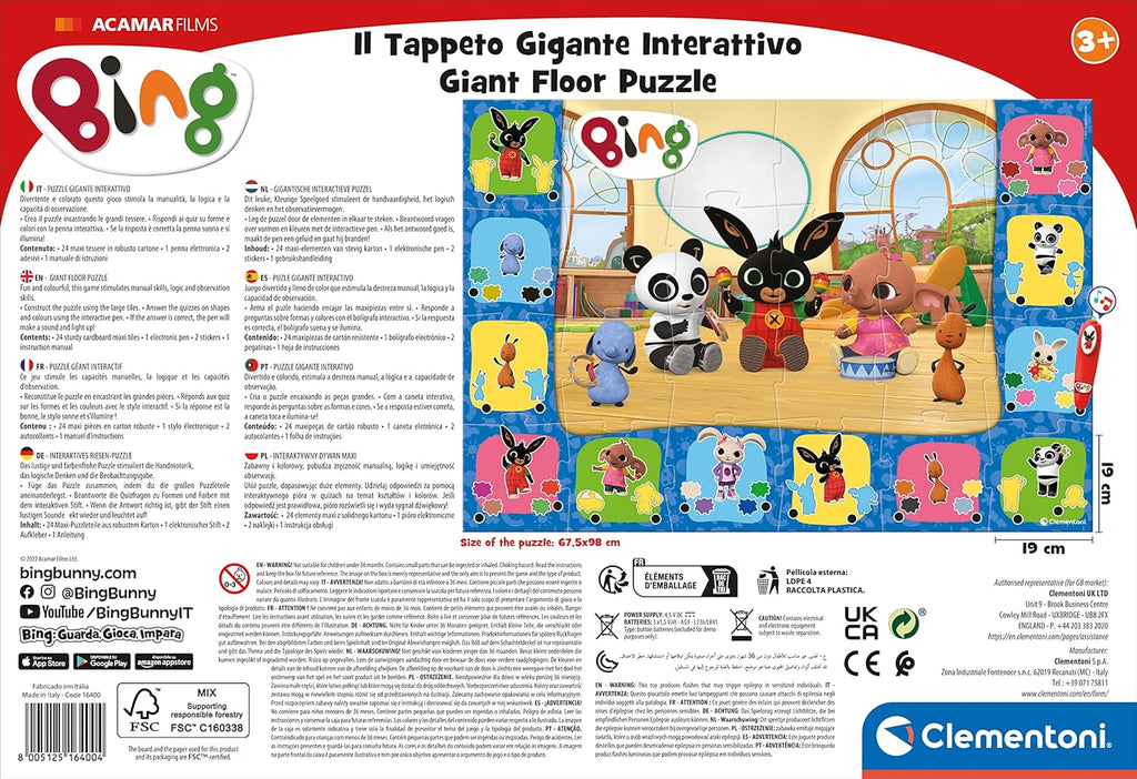 Il Tappeto Gigante di Bing Puzzle Bambini 24pz Clementoni