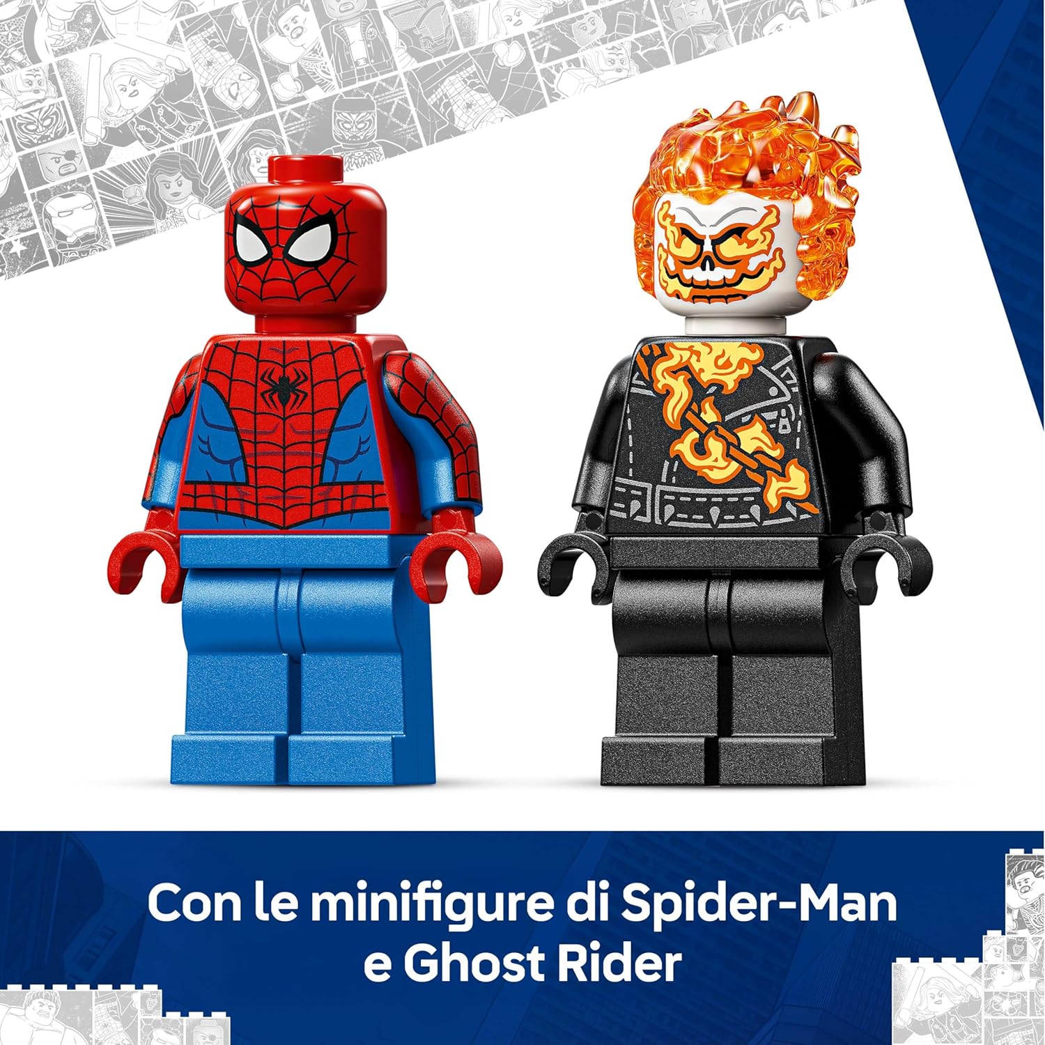 Lego Marvel 76335 Spider-Man vs. Ghost Rider in Motocicletta