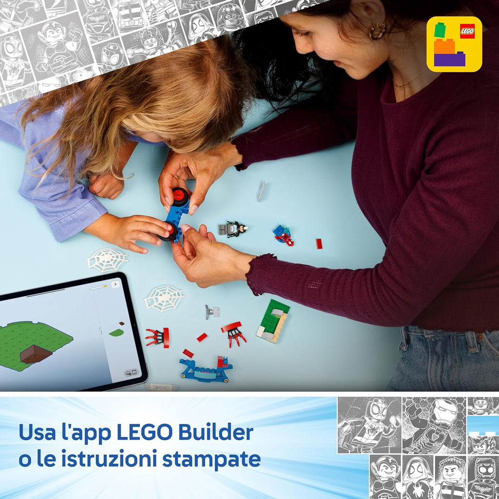 Lego Marvel 11206 Spidey sulla moto contro Rhino