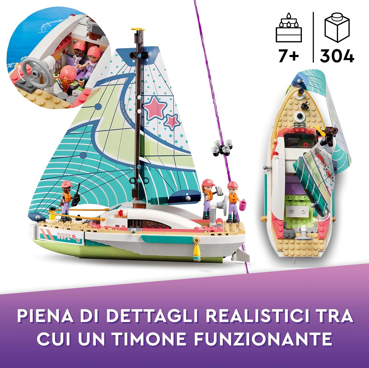 Lego Friends 41716 L'avventura in barca a vela di Stephanie