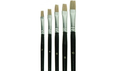 Set Pennelli Punta Piatta 5pz Wiler