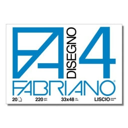 Album Blocco da Disegno F4 Fabriano 33x48 Liscio 220gr