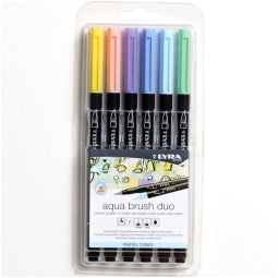 Acqua Brush Duo 6 colori pastello acquerellabili
