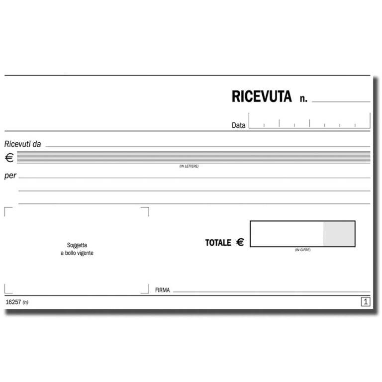 Ricevute Generiche 10x17 duplice copia DataUfficio