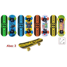 Skateboard in Legno 43cm Giallo