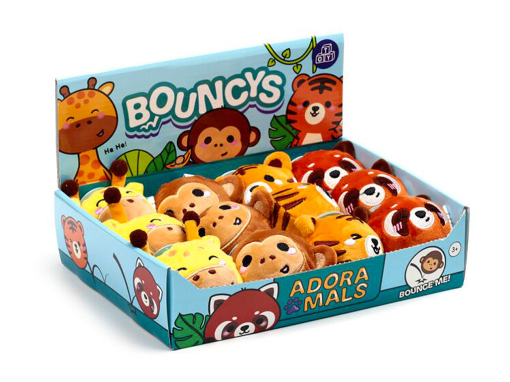 Palla Pazza Rimbalzante in Peluche Animali Dolci Puckator